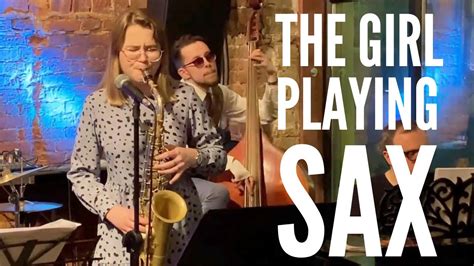 Wow! First Time Ever Saw A Girl Playing and Improvising Sax